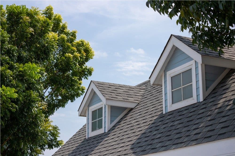 Asphalt Shingles on roof with dormers