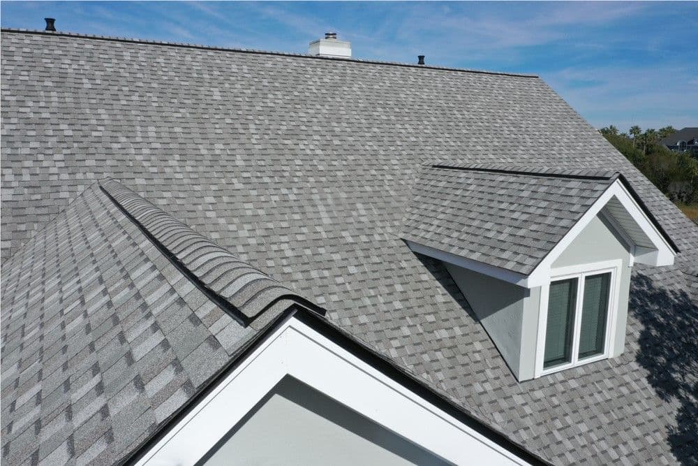 Asphalt Shingles on roof with dormer